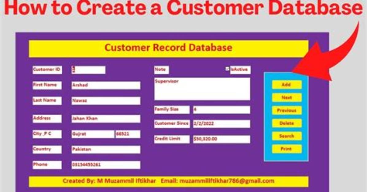 How to Create a Customer Database