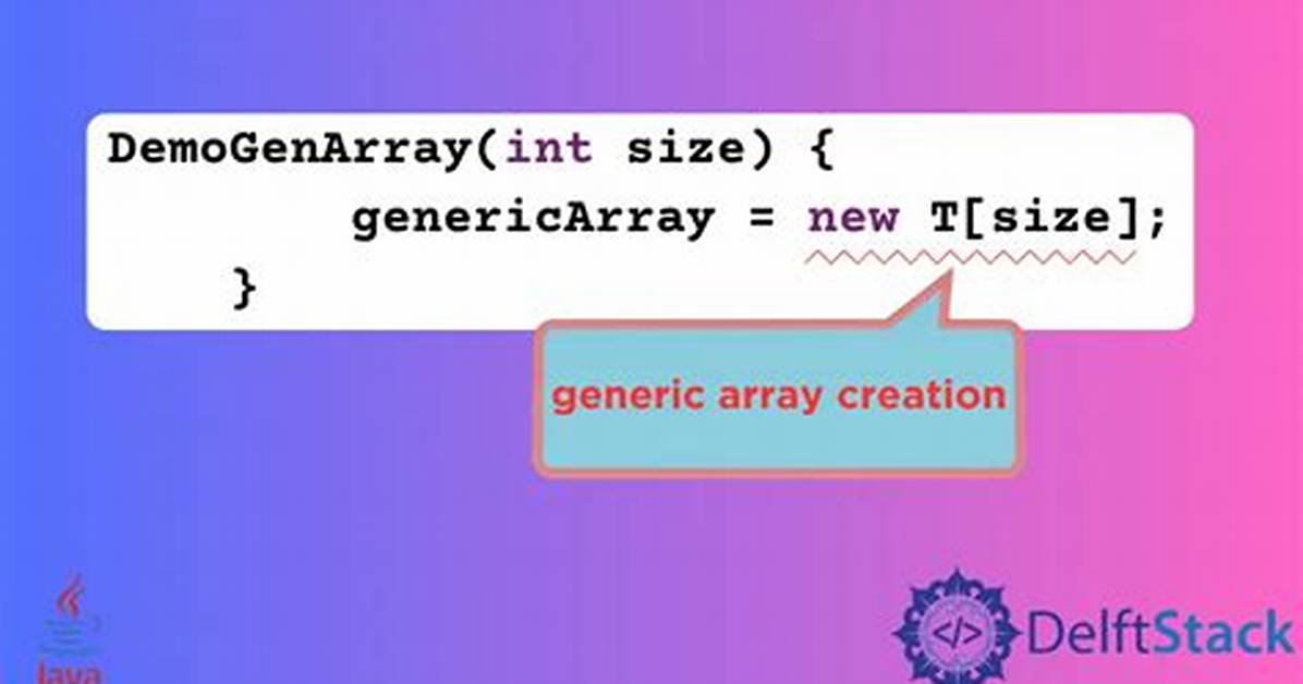 How to Create a Generic Array in Java?