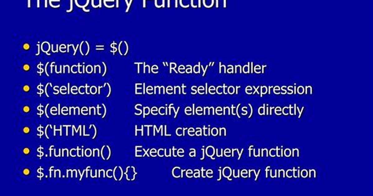 How to Create a jQuery Function (A New jQuery Method or Plugin)?