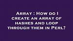 How-to Create an Array of Hashes in Ruby