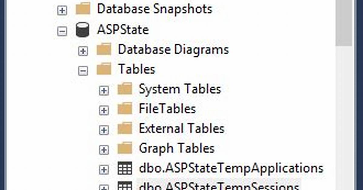 How to Create Aspstate Database in Sql Server