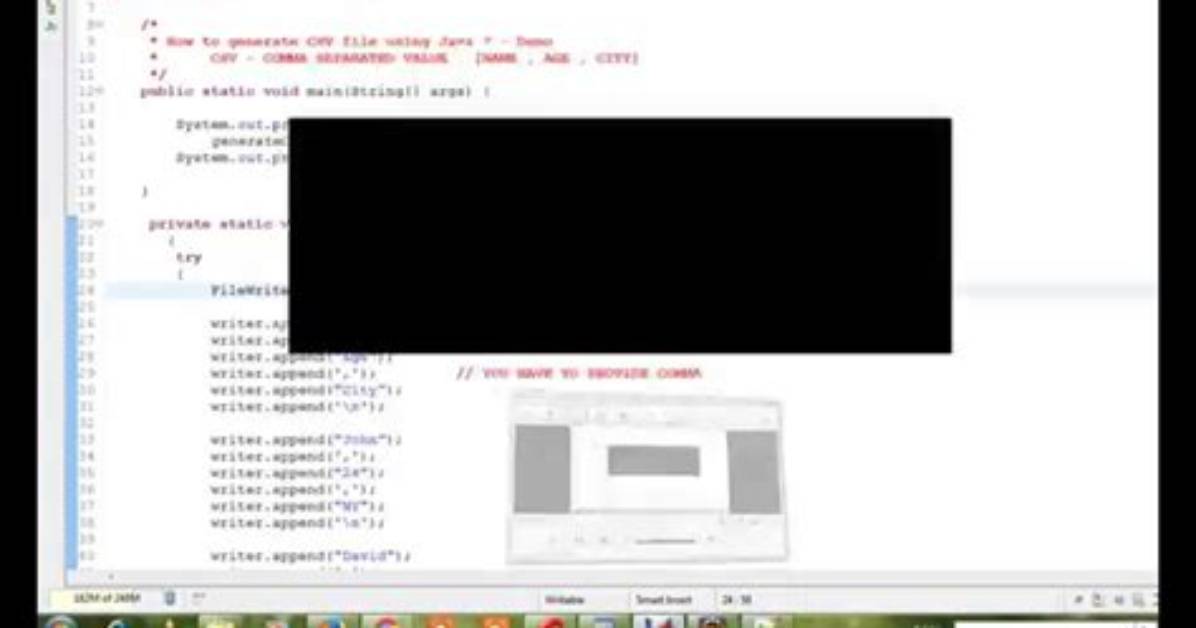 How to Create Csv File Using Java Code