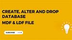 How to Create Database from Mdf File