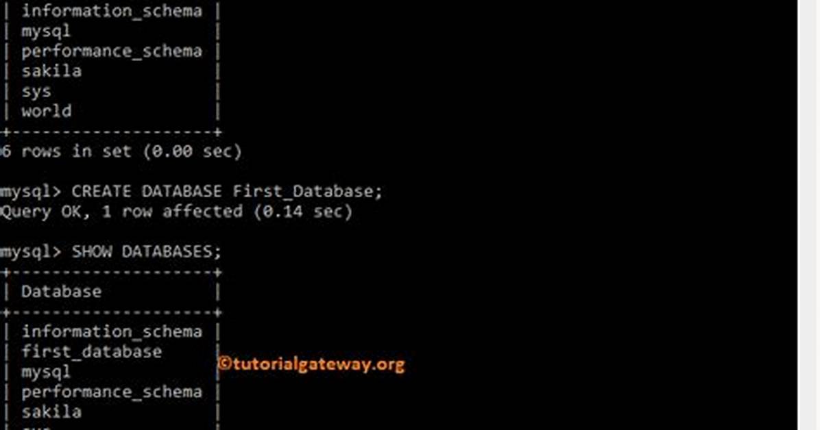 How to Create Database in Mysql Command Line