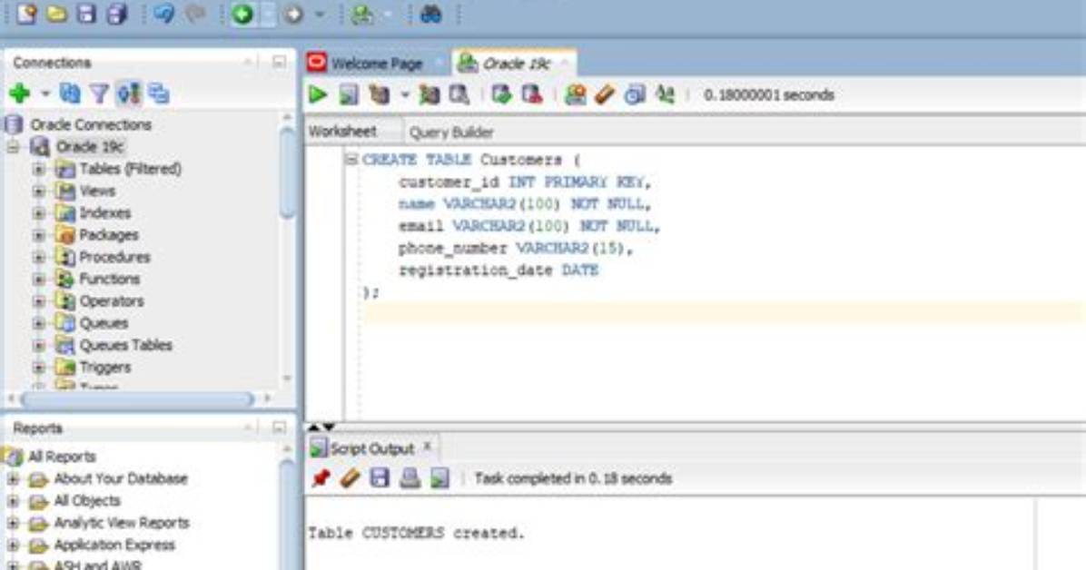 How to Create Database in Oracle Sql Developer
