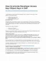 How to Create Developer Key in Sap