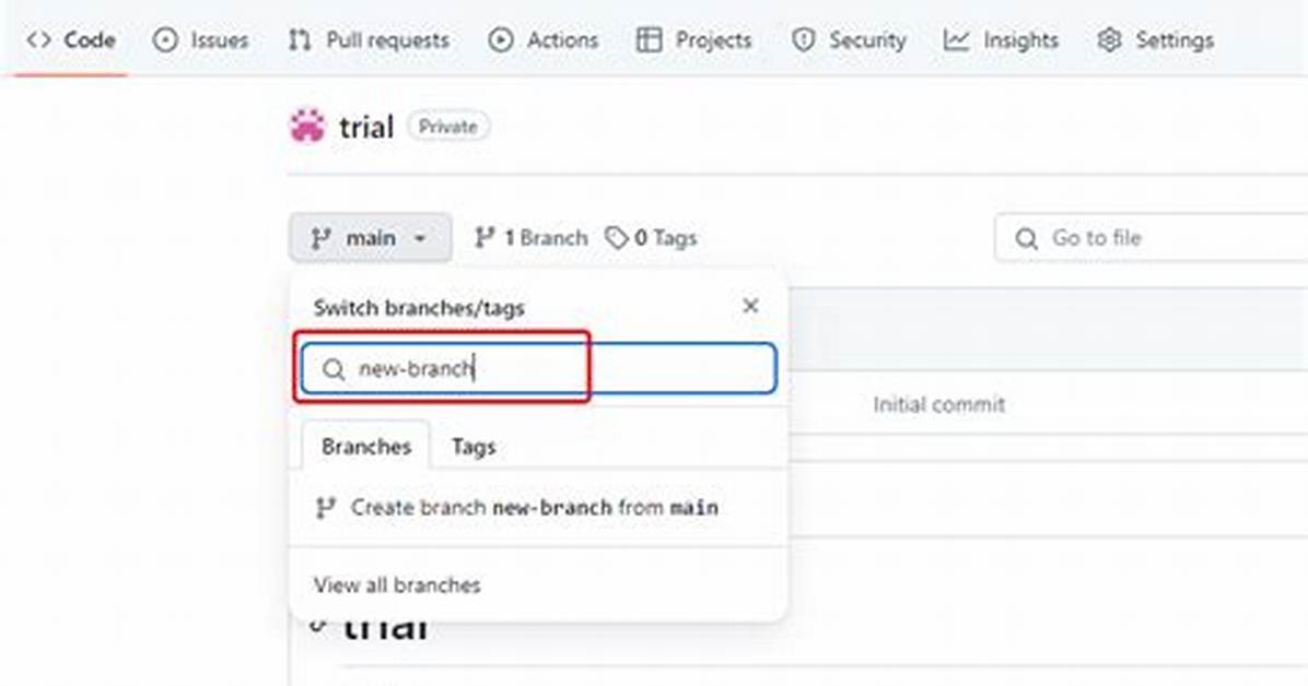 How to Create New Branch Github