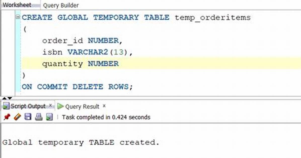 How to Create Temp Table Using Create Statement in Sql Server?