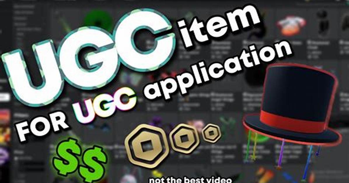 How to Create Ugc Items