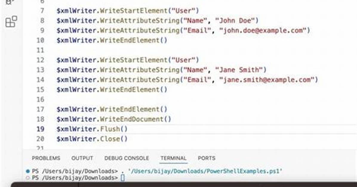 How to Create Xml File Using Powershell
