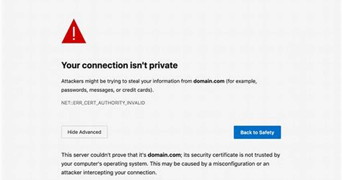 How to Debug Err_Proxy_Certificate_Invalid?