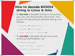 How to Decode a Base64 String?