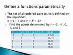 How to Define Parametrically?