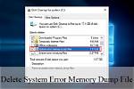 How to Delete Memory Dump Files Windows 10?
