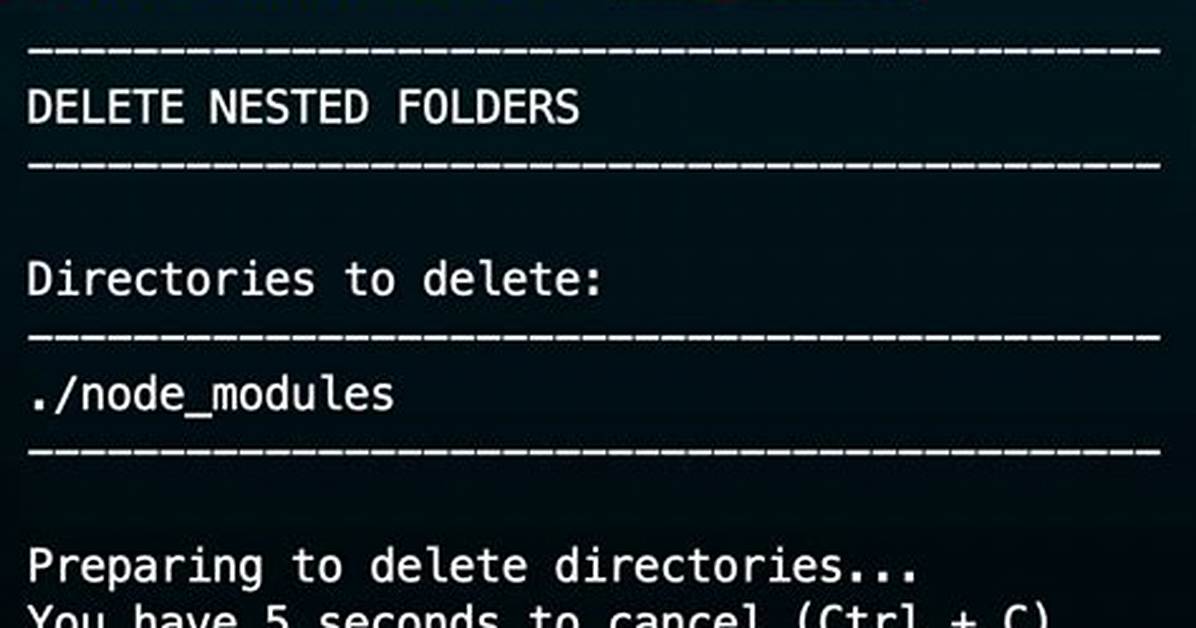 How to Delete Node_Modules - Deep Nested Folder in Windows