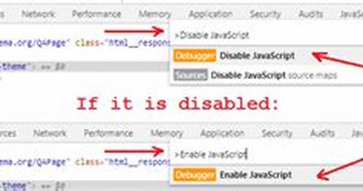 How to Disable Javascript in Chrome Developer Tools?