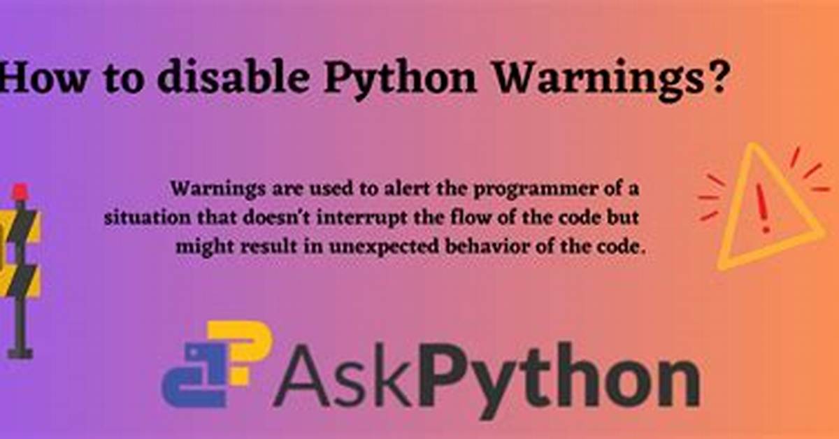 How to Disable Python Warnings?