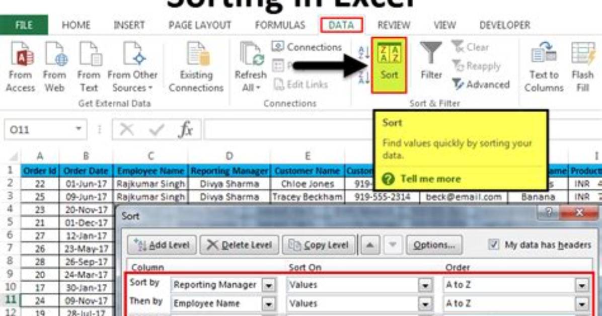 How to Do Sorting in Excel?