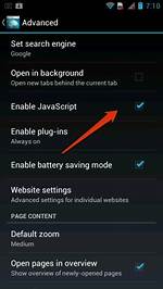 How to Enable Javascript in Android?