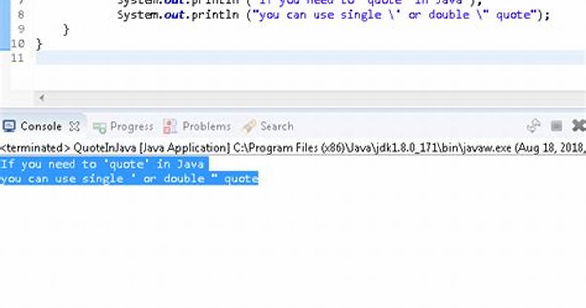 How to Enter Quotes in a Java String?