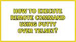 How to Execute Remote Command Using Putty over Telnet
