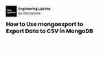 How to Export Sorted Data Using Mongoexport?