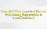 How to Filter Rows Containing a String Pattern from a Pandas Dataframe [Duplicate]