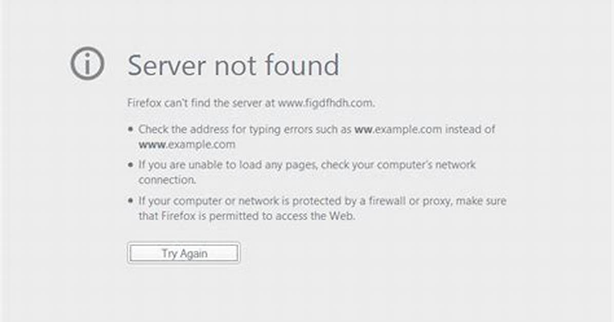 How to Fix Server Not Found Errors in Firefox Browser