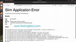 How to Fix "Slim Application Error" Error While Using Lampp to Host