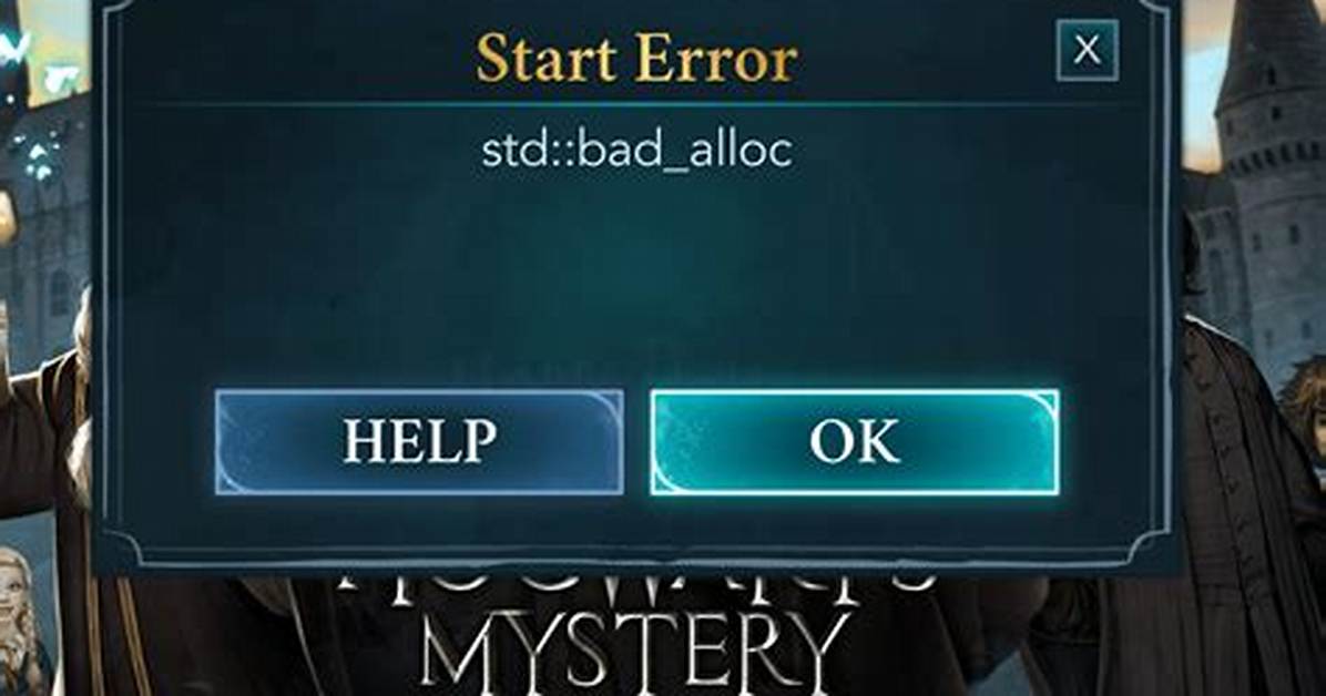 How to Fix 'Std: :Bad_Alloc'