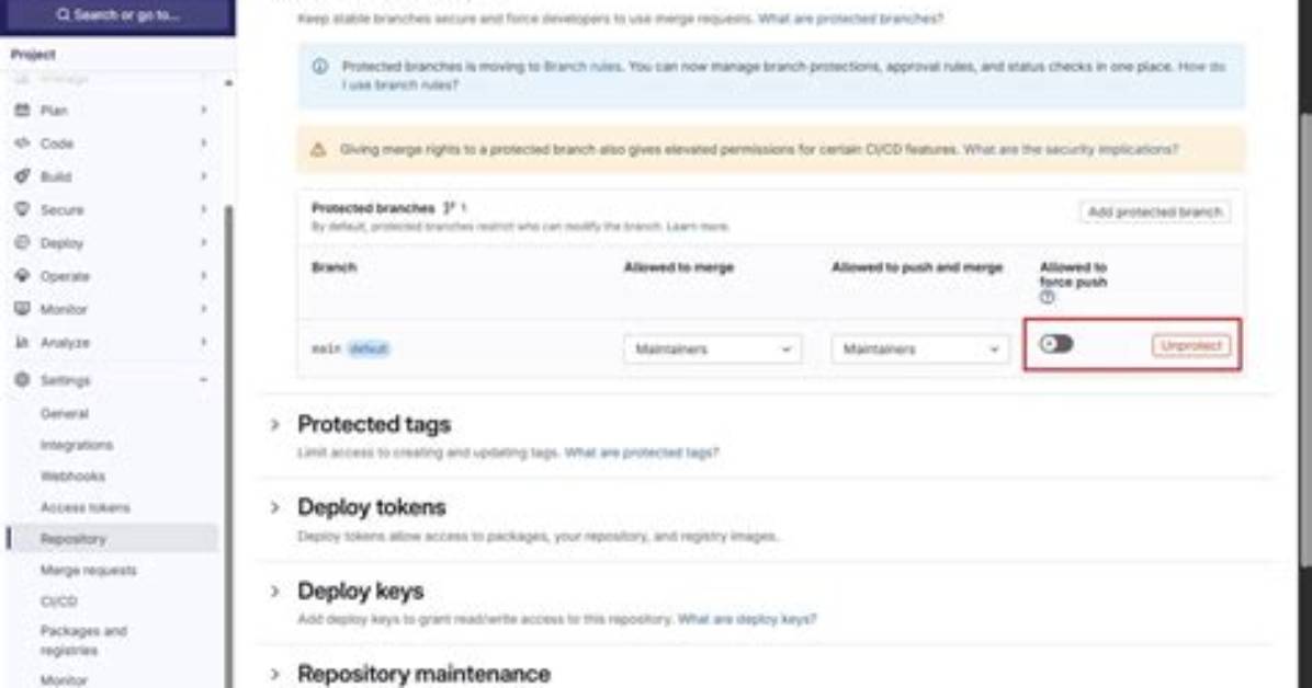 How to Force Push to Gitlab