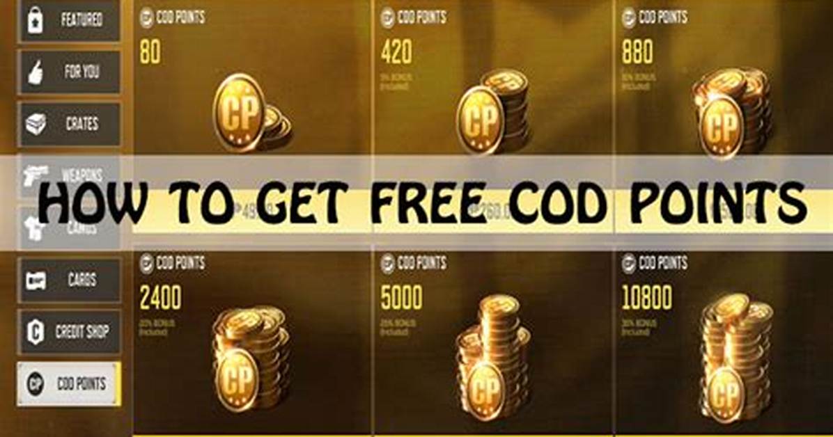 How to Get Cod Points