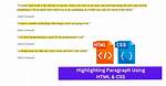 How to Highlight Text Using Javascript