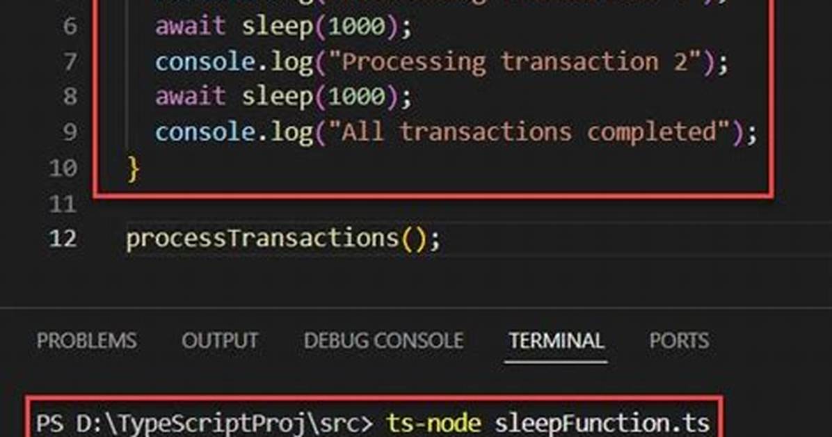 How to Implement Sleep Function in Typescript?