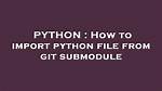How to Import Python File from Git Submodule