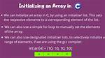 How to Initialize an Array in C++ Objects