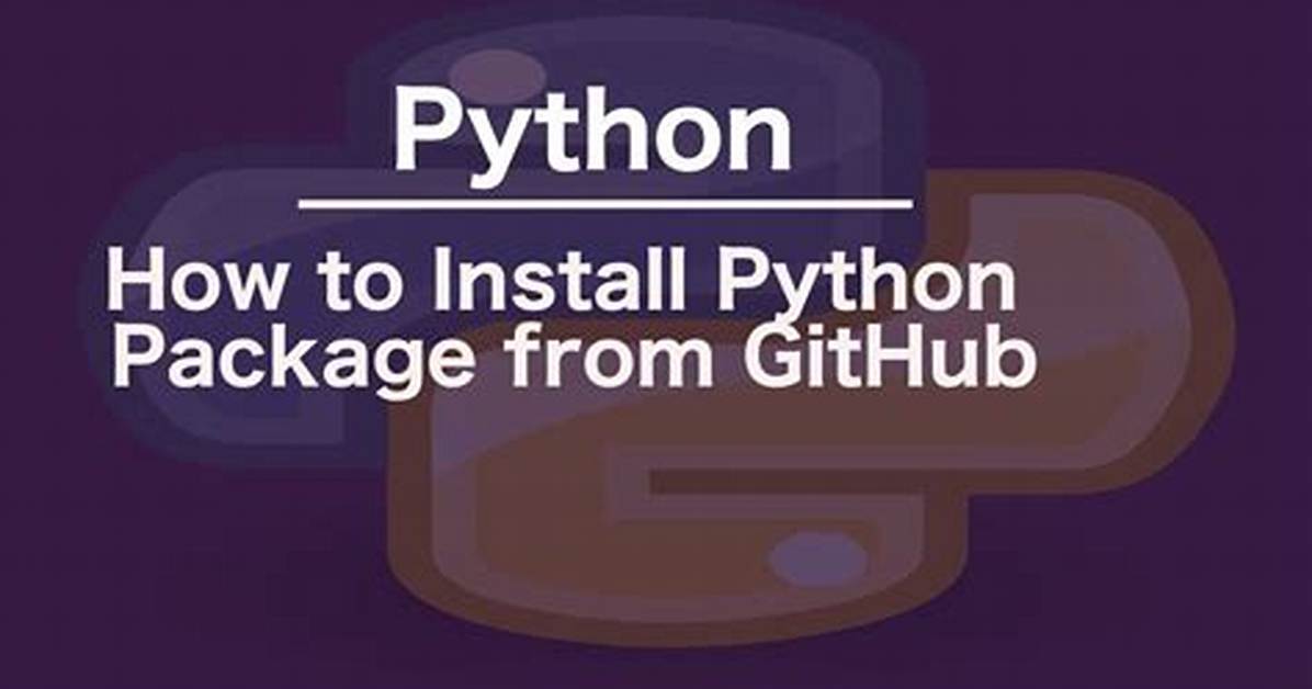 How to Install Python Package from Github? [Duplicate]