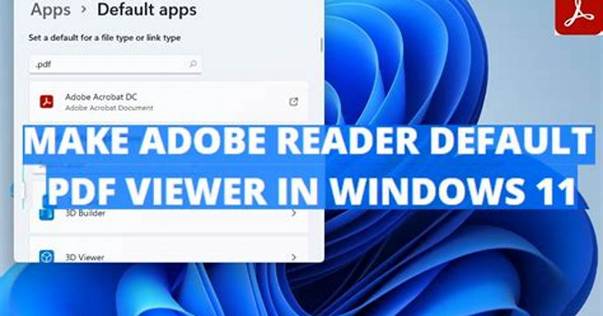 How to Make Adobe Reader Default Windows 10?