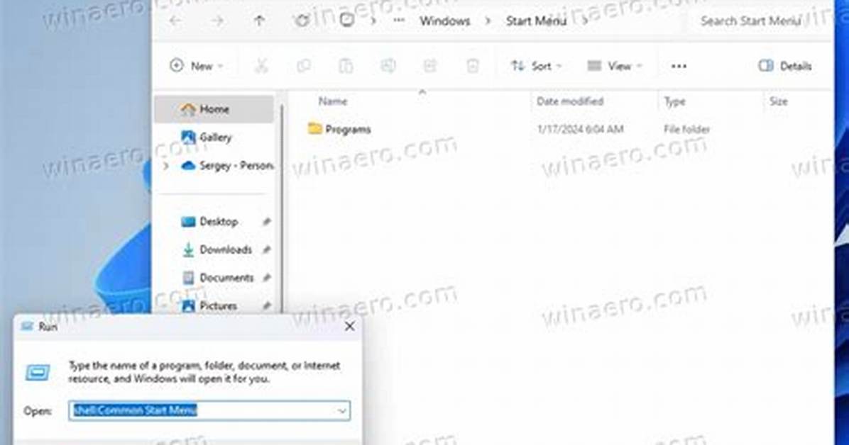 How to Open the Start Menu Folder in Windows 7 or 10