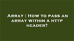 How to Pass an Array Within a Query String?