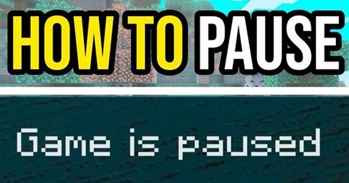 How to Pause Minecraft Pc