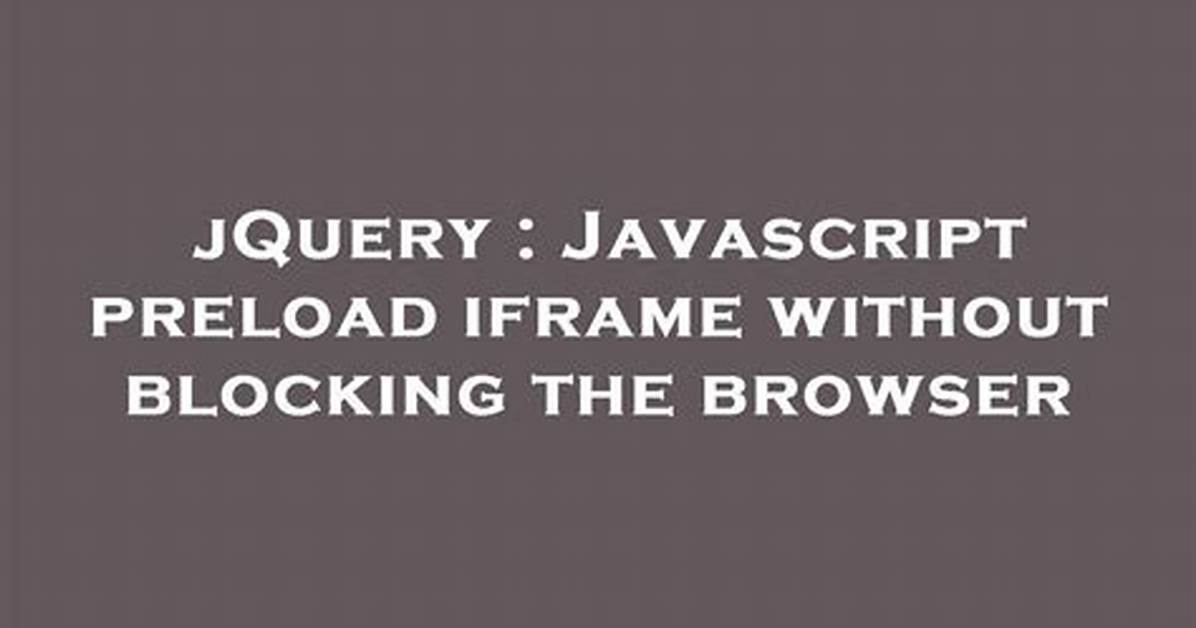 How to Preload Images Without Javascript?