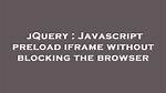How to Preload Images Without Javascript?