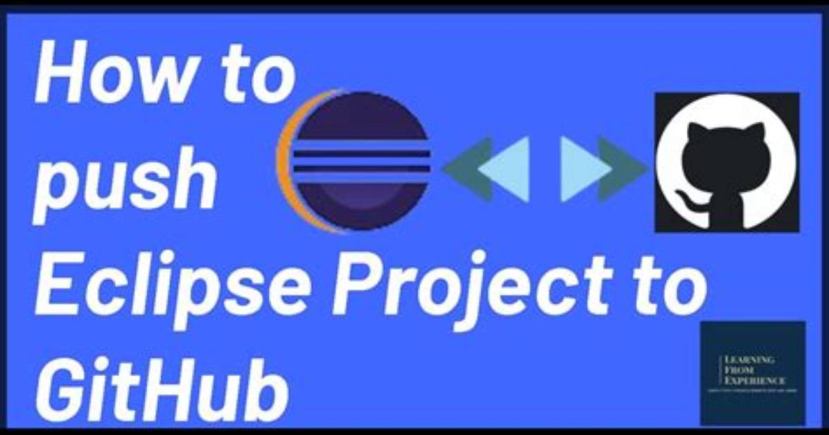 How to Push an Existing Eclipse Project to Github?