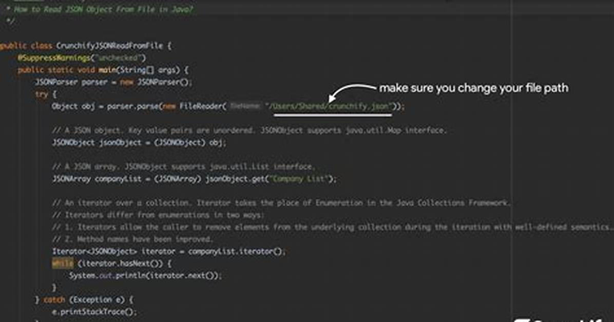 How to Read Json File into Java with Simple Json Library