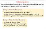 How to Recognize a Statistical Question?