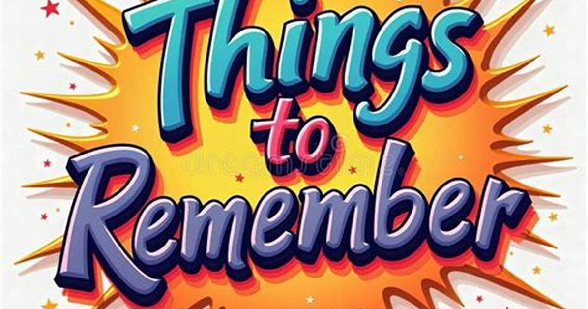 How to Remember Something?