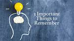 How to Remember Things?