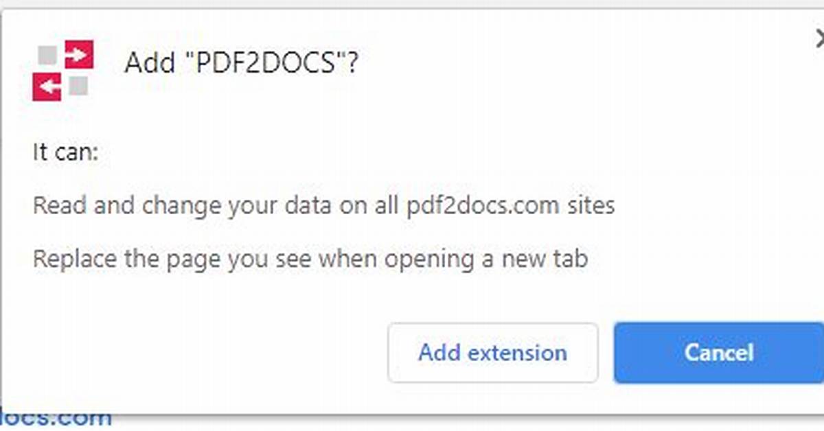 How to Remove Pdf2Docs Browser Plugin?