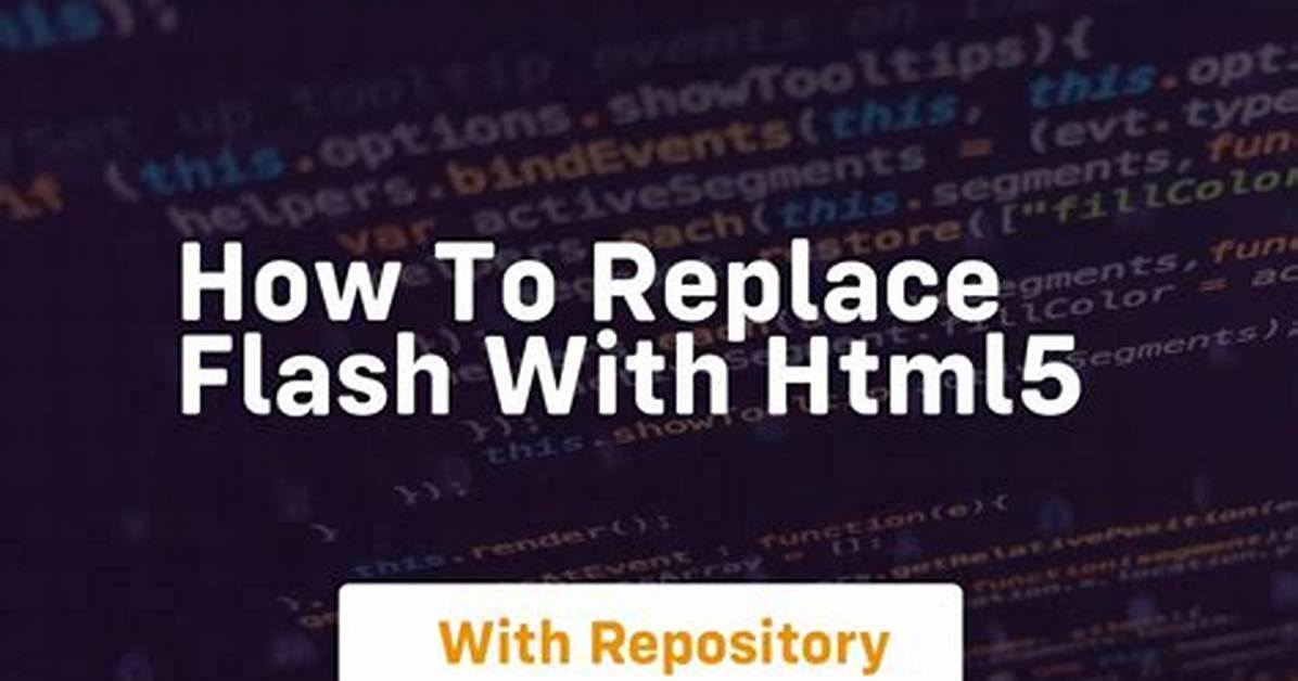 How to Replace Flash with Html5